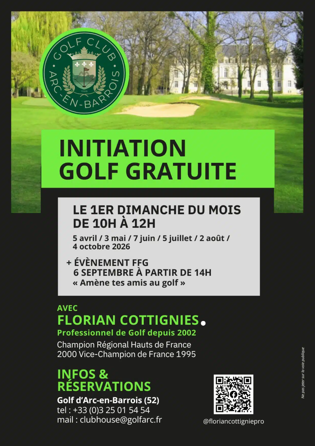 Initiation golf gratuite